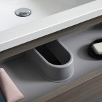 60 Gray Wood Free Standing Dbl Sink Bathroom Vanity, Medicine Cabinet, FVN93