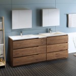 84 Rosewood Free Standing Double Sink Modern Bathroom Vanity w/ Medicine Cabinet