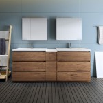 84 Rosewood Free Standing Double Sink Modern Bathroom Vanity w/ Medicine Cabinet