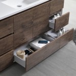 60 Rosewood Free Standing Single Sink Modern Bathroom Vanity w/ Medicine Cabinet