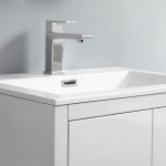 Imperia 24 Glossy White Free Standing Modern Bathroom Vanity w/ Medicine Cabinet