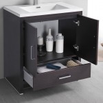 Imperia 30 Dark Gray Oak Free Standing Bathroom Vanity w/ Medicine Cabinet