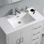 Imperia 36 White Free Standing Bathroom Vanity w/ Medicine Cabinet - Right