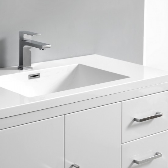 Imperia 36 White Free Standing Bathroom Vanity w/ Medicine Cabinet - Right