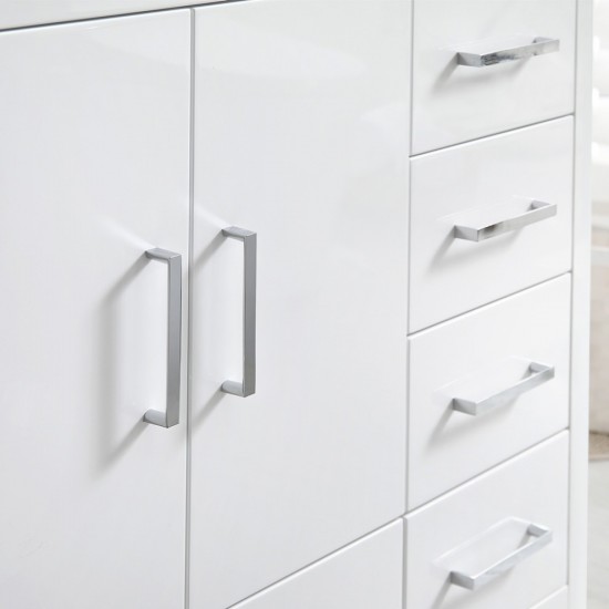 Imperia 36 White Free Standing Bathroom Vanity w/ Medicine Cabinet - Right