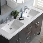 Imperia 60 Dark Gray Free Standing DBL Sink Bathroom Vanity w/ Medicine Cabinet
