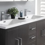 Imperia 60 Dark Gray Free Standing DBL Sink Bathroom Vanity w/ Medicine Cabinet