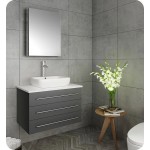 FVN6183GR-VSL Modello 32 Gray Wall Hung Bathroom Vanity with Medicine Cabinet