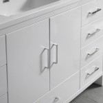 Imperia 60 White Free Standing Modern Bathroom Cabinet w/ Integrated Single Sink