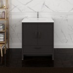 Imperia 30 Dark Gray Oak Free Standing Bathroom Cabinet w/ Integrated Sink