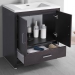 Imperia 30 Dark Gray Oak Free Standing Bathroom Cabinet w/ Integrated Sink