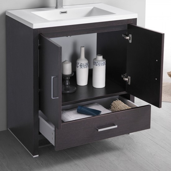 Imperia 30 Dark Gray Oak Free Standing Bathroom Cabinet w/ Integrated Sink