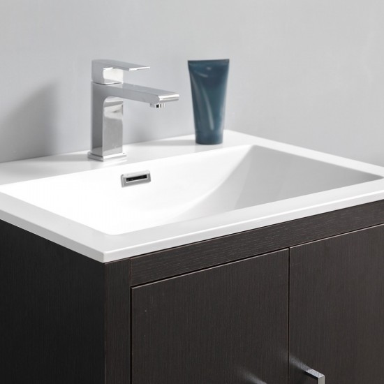 Imperia 24 Dark Gray Oak Free Standing Bathroom Cabinet w/ Integrated Sink