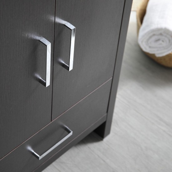 Imperia 24 Dark Gray Oak Free Standing Bathroom Cabinet w/ Integrated Sink