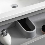 Fresca Lazzaro 36" Gray Free Standing Modern Bathroom Cabinet w/ Integrated Sink