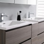 72 Gray Wood Free Standing Double Sink Bathroom Cabinet w/ Integrated Sinks