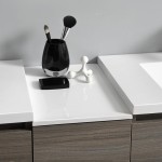 72 Gray Wood Free Standing Double Sink Bathroom Cabinet w/ Integrated Sinks