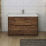 Tuscany 48" Rosewood Free Standing Modern Bathroom Cabinet w/ Integrated Sink