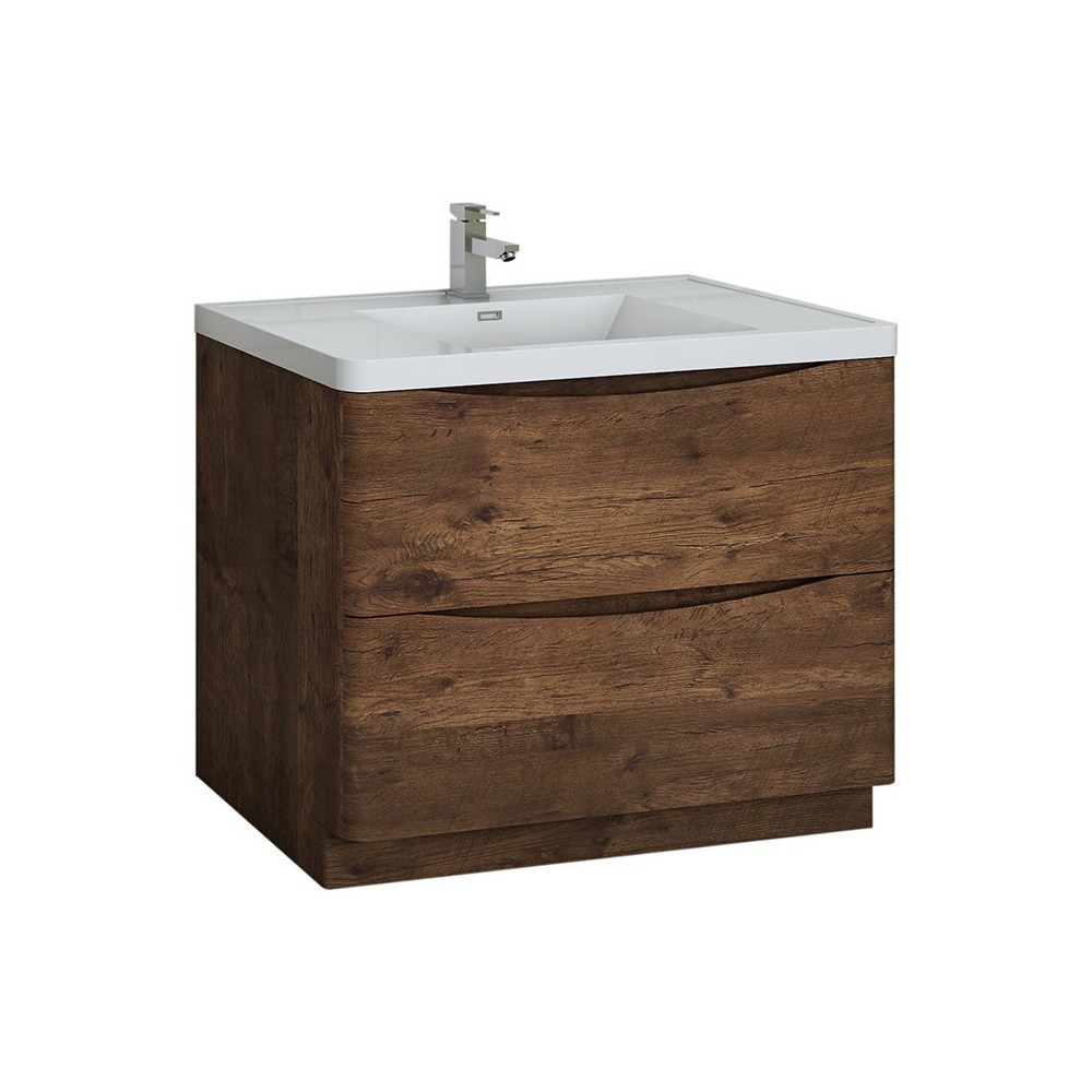 Tuscany 40" Rosewood Free Standing Modern Bathroom Cabinet w/ Integrated Sink Tuscany 40" Rosewood Free Standing Modern Bathroom Cabinet w/ Integrated Sink
