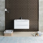 Tuscany 36" Glossy White Wall Hung Modern Bathroom Cabinet w/ Integrated Sink