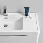 Tuscany 36" Glossy White Wall Hung Modern Bathroom Cabinet w/ Integrated Sink
