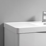 Tuscany 36" Glossy White Wall Hung Modern Bathroom Cabinet w/ Integrated Sink