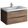 Fresca Tuscany 36" Rosewood Wall Hung Modern Bathroom Cabinet w/ Integrated Sink
