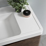 Fresca Tuscany 36" Rosewood Wall Hung Modern Bathroom Cabinet w/ Integrated Sink