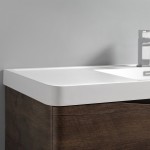 Fresca Tuscany 36" Rosewood Wall Hung Modern Bathroom Cabinet w/ Integrated Sink