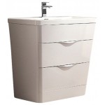 Fresca Milano 32" Glossy White Modern Bathroom Cabinet w/ Integrated Sink