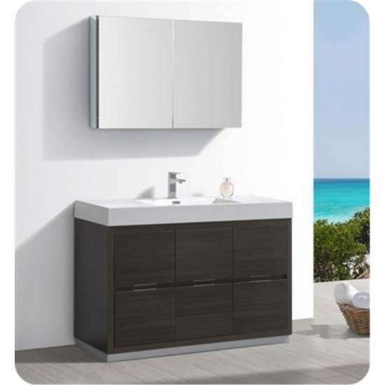 Fresca Valencia 48" Gray Oak Free Standing Modern Bathroom Vanity