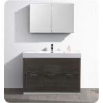 Fresca Valencia 48" Gray Oak Free Standing Modern Bathroom Vanity