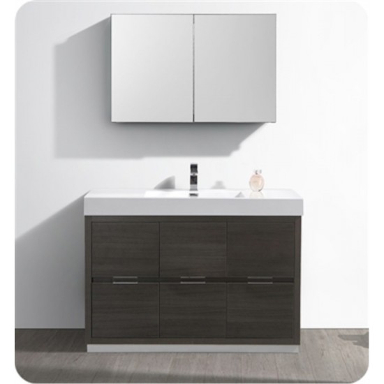 Fresca Valencia 48" Gray Oak Free Standing Modern Bathroom Vanity