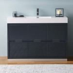 Fresca Valencia 48" Dark Slate Gray Free Standing Modern Bathroom Vanity