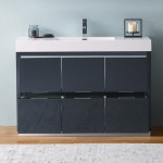 Fresca Valencia 48" Dark Slate Gray Free Standing Modern Bathroom Vanity