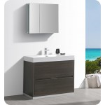 Fresca Valencia 40" Gray Oak Free Standing Modern Bathroom Vanity