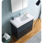 Fresca Valencia 36" Dark Slate Gray Free Standing Modern Bathroom Vanity