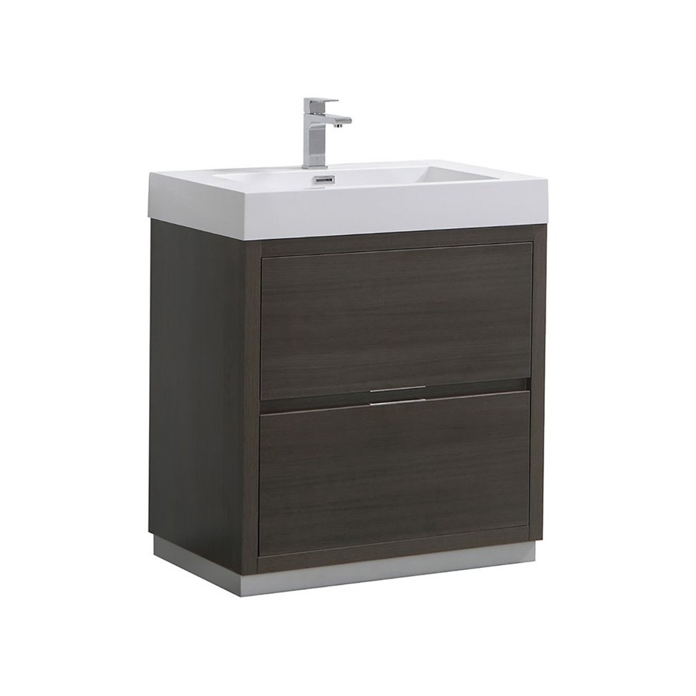 Fresca Valencia 30" Gray Oak Free Standing Modern Bathroom Vanity