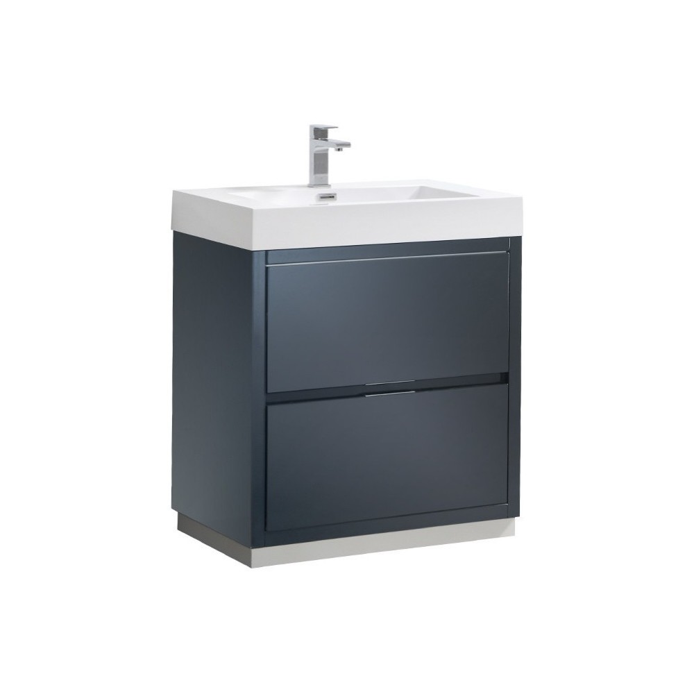 Fresca Valencia 30" Dark Slate Gray Free Standing Modern Bathroom Vanity