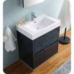 Fresca Valencia 30" Dark Slate Gray Free Standing Modern Bathroom Vanity