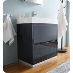 Fresca Valencia 30" Dark Slate Gray Free Standing Modern Bathroom Vanity