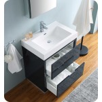 Fresca Valencia 30" Dark Slate Gray Free Standing Modern Bathroom Vanity