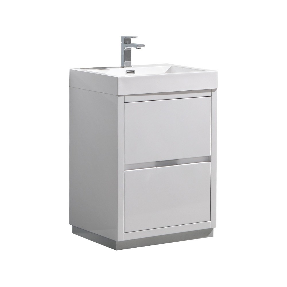 Fresca Valencia 24" Glossy White Free Standing Modern Bathroom Vanity