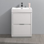 Fresca Valencia 24" Glossy White Free Standing Modern Bathroom Vanity