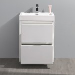 Fresca Valencia 24" Glossy White Free Standing Modern Bathroom Vanity