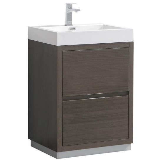 Fresca Valencia 24" Gray Oak Free Standing Modern Bathroom Vanity