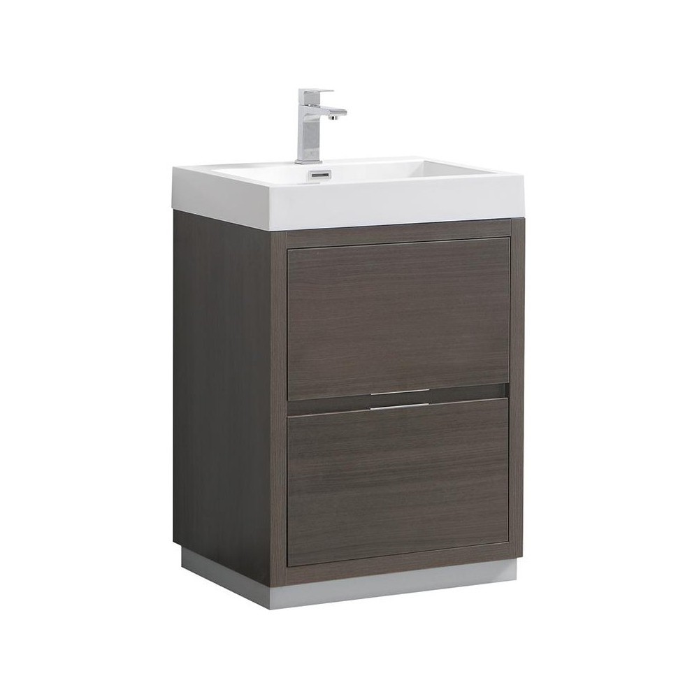 Fresca Valencia 24" Gray Oak Free Standing Modern Bathroom Vanity