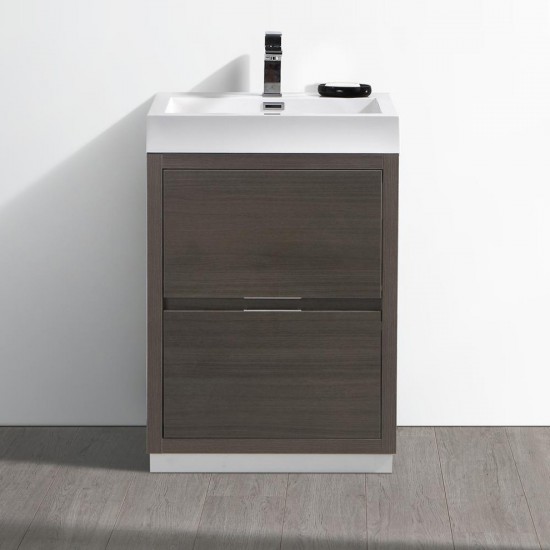 Fresca Valencia 24" Gray Oak Free Standing Modern Bathroom Vanity