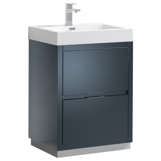 Fresca Valencia 24" Dark Slate Gray Free Standing Modern Bathroom Vanity