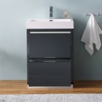 Fresca Valencia 24" Dark Slate Gray Free Standing Modern Bathroom Vanity